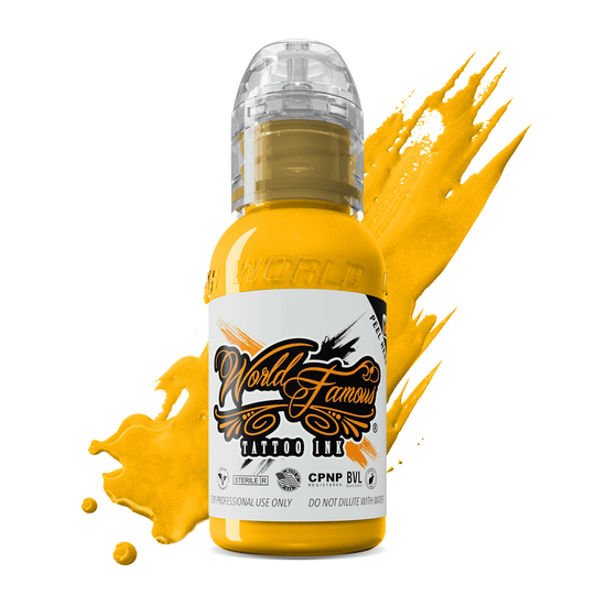 World Famous USA Yellow - Tattoo Ink - Mithra Tattoo Supplies Canada